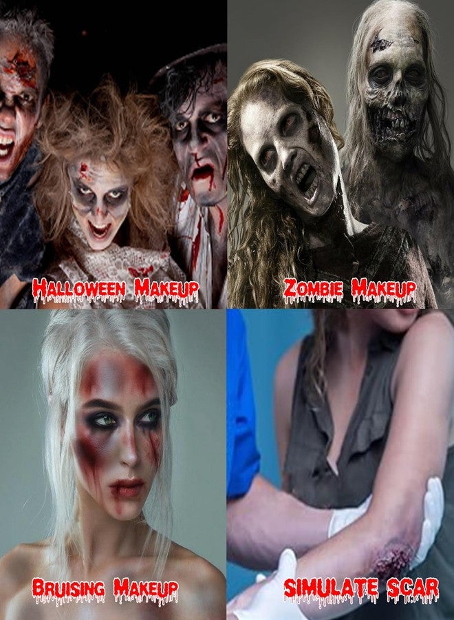 ميكولي بودرة تراب رمادية داكنة من ميكولي للمؤثرات الخاصة للهالوين، مكياج وجه تنكريّ رماديّ على شكل زومبي، بودرة تراب مزيفة فائقة النعومة للاستخدام على المسرح، وعروض الفيديو والأفلام (0.88 أونصة) - Image 4